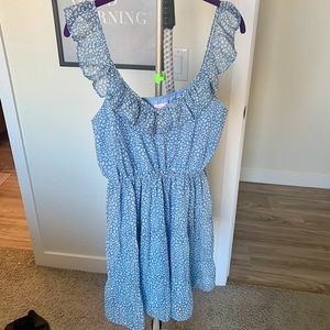 Blue floral sun dress